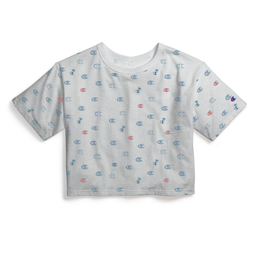 Champion Cotton Logo-Print Cropped T-Shirt